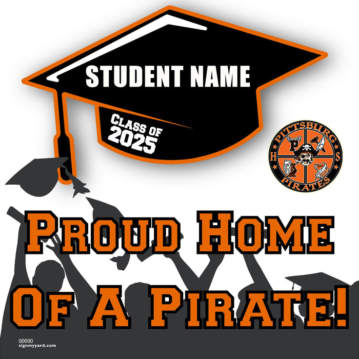 Pittsburg High School 24x24 Class of 2025 Yard Sign (Option B)