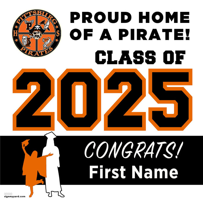 Pittsburg High School 24x24 Class of 2025 Yard Sign (Option A)