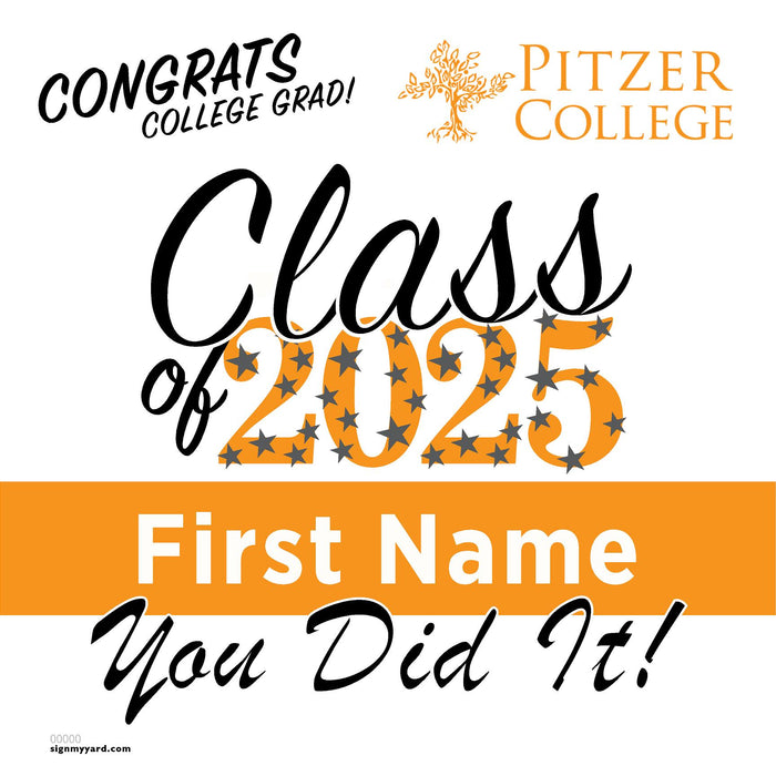 Pitzer College 24x24 Class of 2025 Yard Sign (Option B)