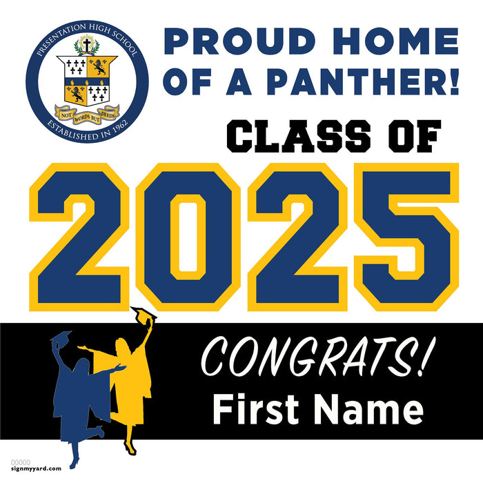 Presentation High School 24x24 Class of 2025 Yard Sign (Option A)