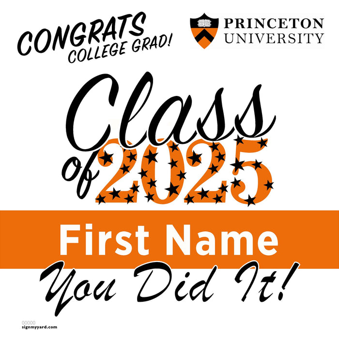 Princeton University 24x24 Class of 2025 Yard Sign (Option B)