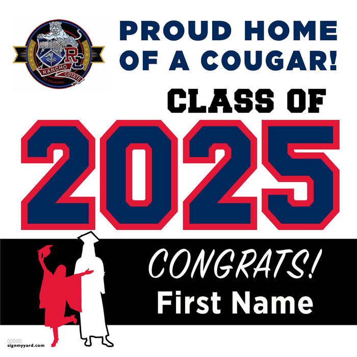 Rancho Cotate High School 24x24 Class of 2025 Yard Sign (Option D)