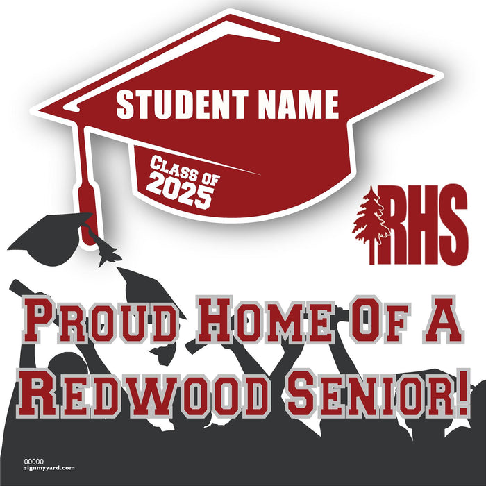 Redwood High School 24x24 Class of 2025 Yard Sign (Option B)