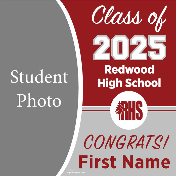 Redwood High School 24x24 Class of 2025 Yard Sign (Option C)