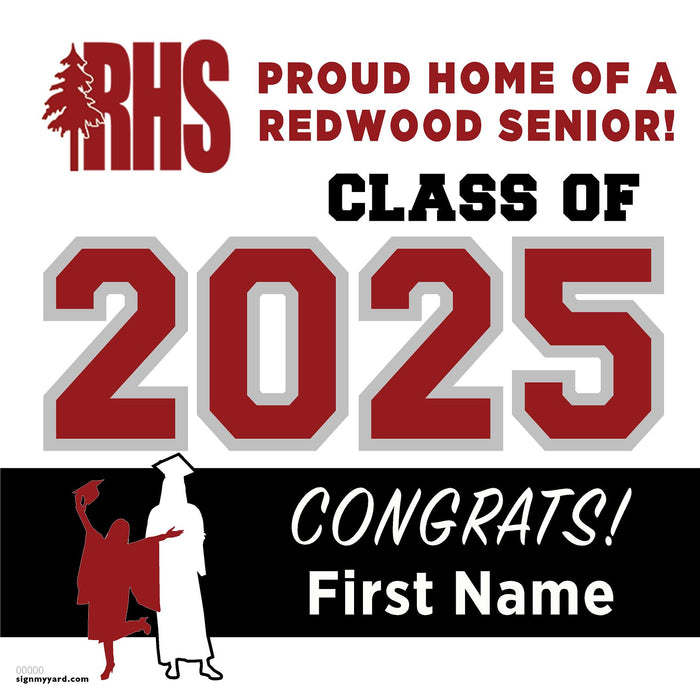 Redwood High School 24x24 Class of 2025 Yard Sign (Option A)