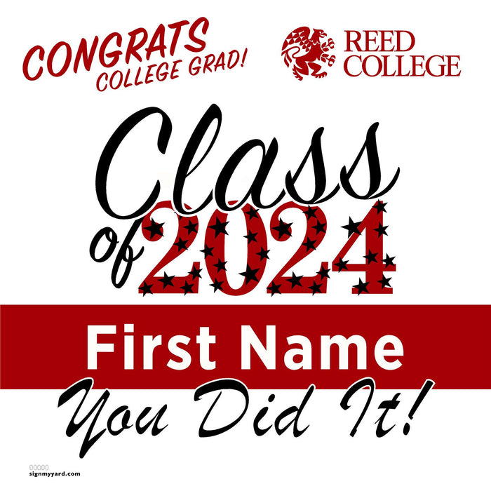 Reed College 24x24 Class of 2024 Yard Sign (Option B)