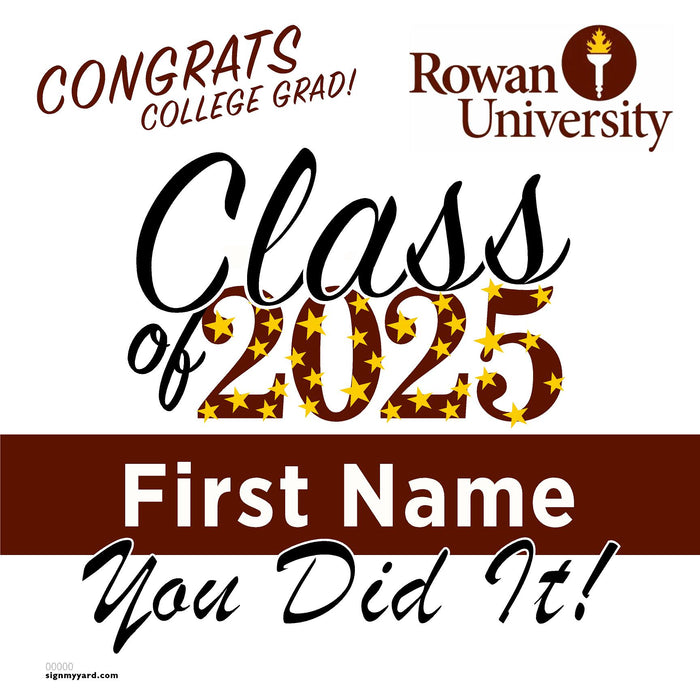 Rowan University 24x24 Class of 2025 Yard Sign (Option B)