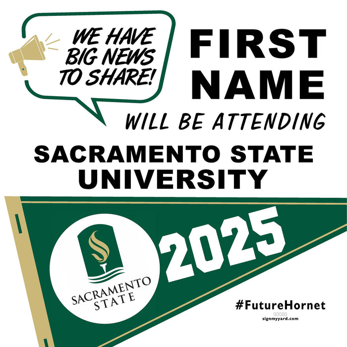 Sacramento State University 24x24 College Acceptance Yard Sign (Option B)