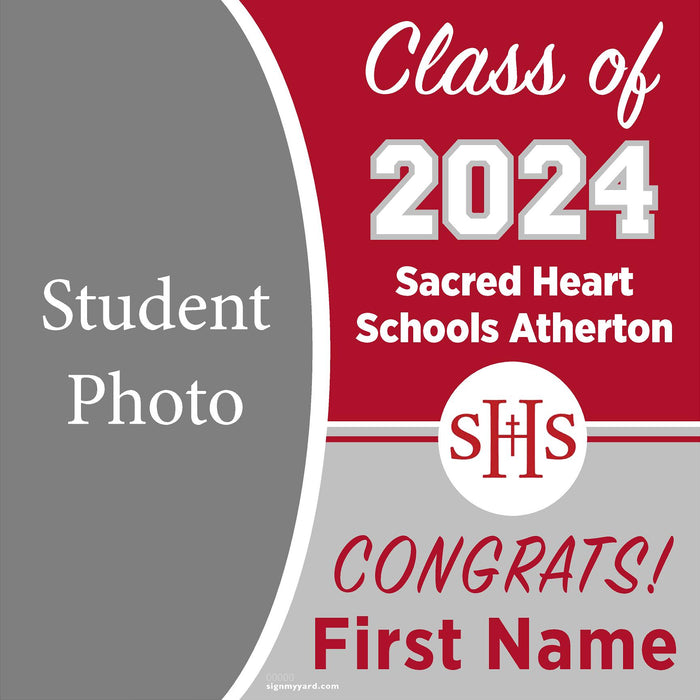 Sacred Heart School 24x24 Class of 2024 Yard Sign with Photo(Option C)