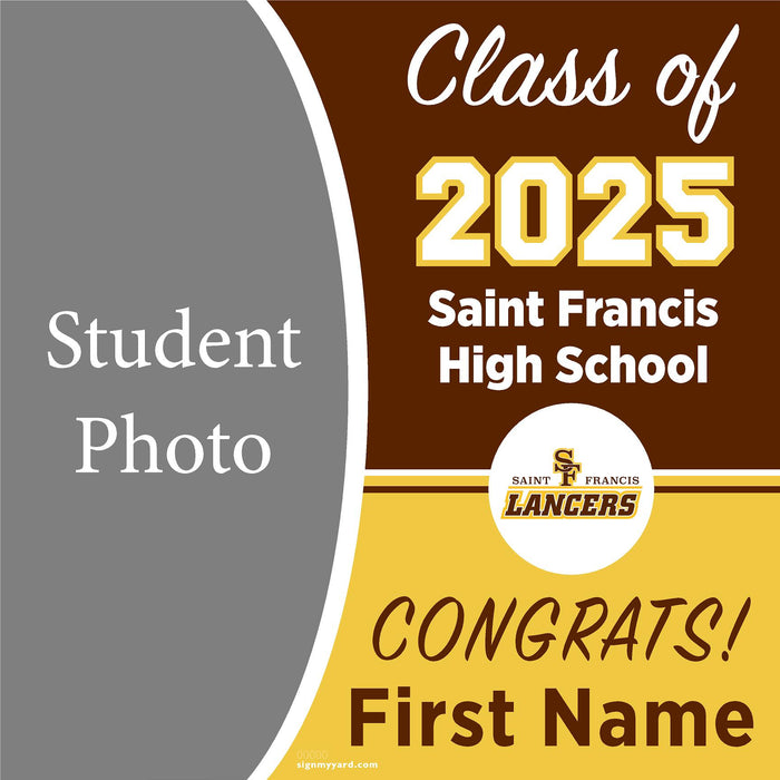 St. Francis High School 24x24 Class of 2025 Yard Sign (Option C)