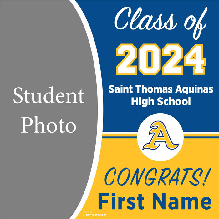 Saint Thomas Aquinas High School 24x24 Class of 2024 Yard Sign with Photo(Option C)