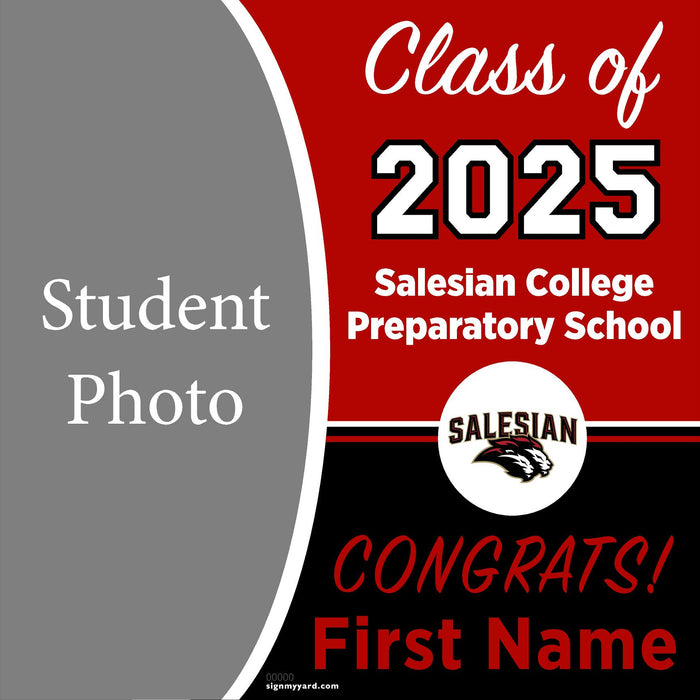 Salesian College Preparatory High School 24x24 Class of 2025 Yard Sign (Option C)