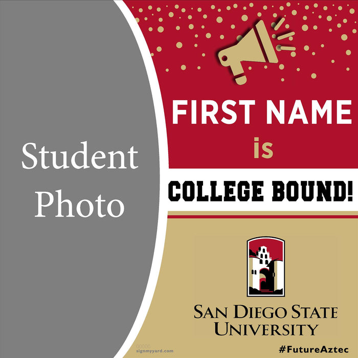 San Diego State University 24x24 College Acceptance Yard Sign with Photo(Option C)