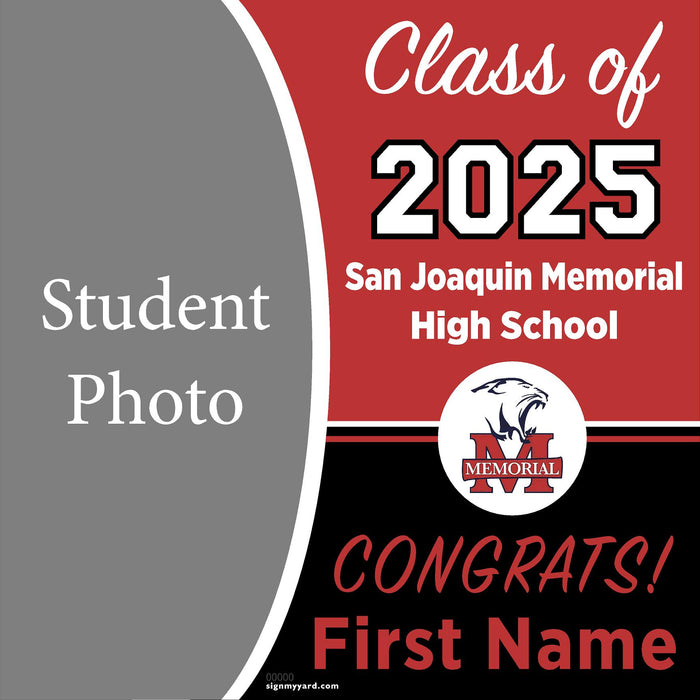 San Joaquin Memorial High School 24x24 Class of 2025 Yard Sign (Option C)