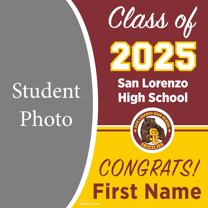 San Lorenzo High School 24x24 Class of 2025 Yard Sign (Option C)