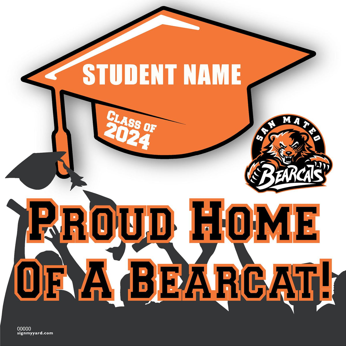 San Mateo High School 24x24 Class of 2024 Yard Sign (Option B) — SignMyYard