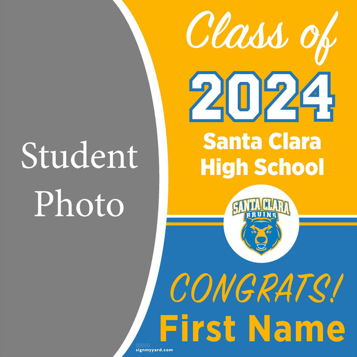 Santa Clara High School 24x24 Class of 2024 Yard Sign with Photo(Option C)