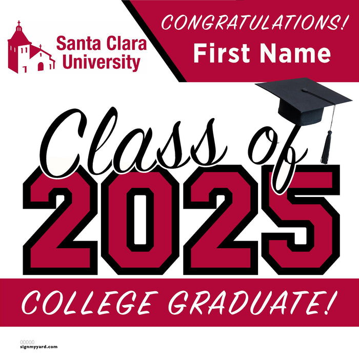 Santa Clara University 24x24 Class of 2025 Yard Sign (Option A)