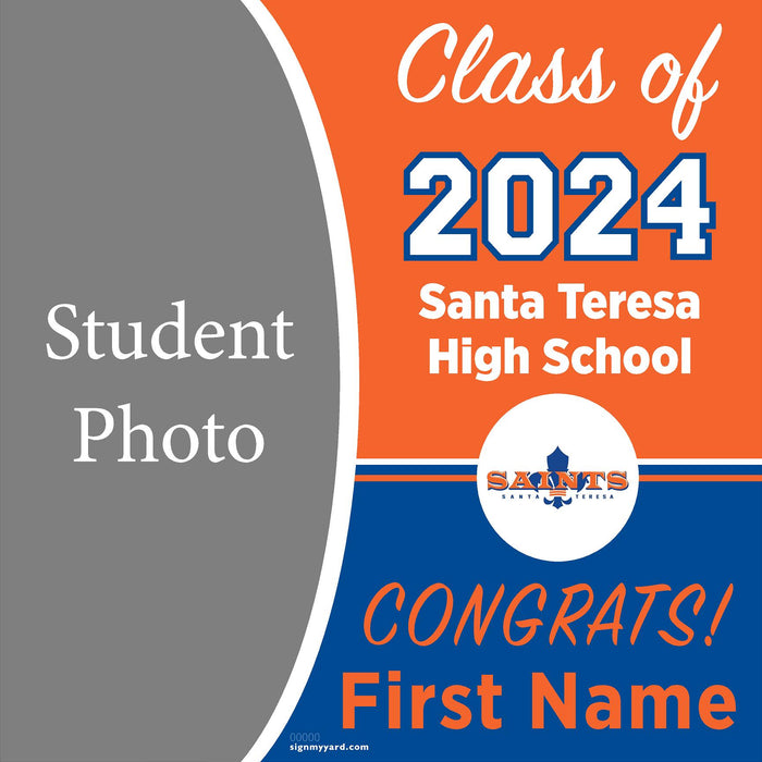 Santa Teresa High School 24x24 Class of 2024 Yard Sign with Photo(Option C)