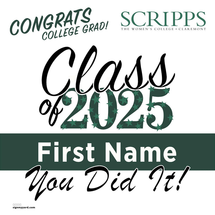 Scripps College 24x24 Class of 2025 Yard Sign (Option B)