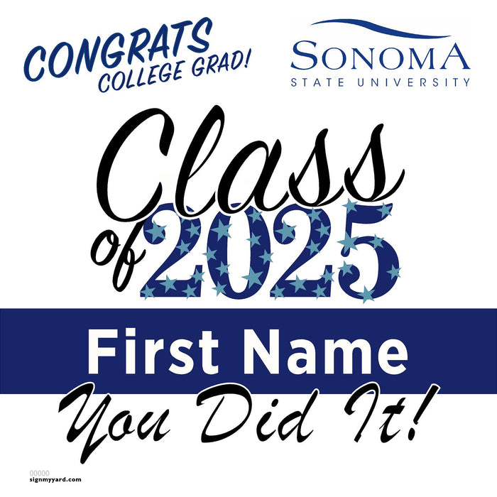 Sonoma State University 24x24 Class of 2025 Yard Sign (Option B)