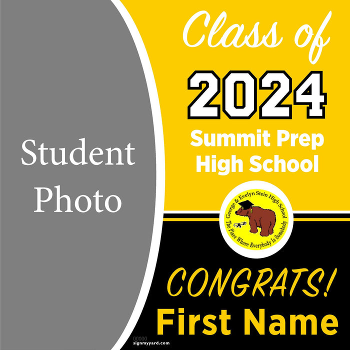 Stein Continuation in Tracy 24x24 Class of 2024 Yard Sign with Photo(Option C)