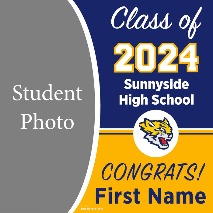 Sunnyside High School 24x24 Class of 2024 Yard Sign with Photo(Option C)