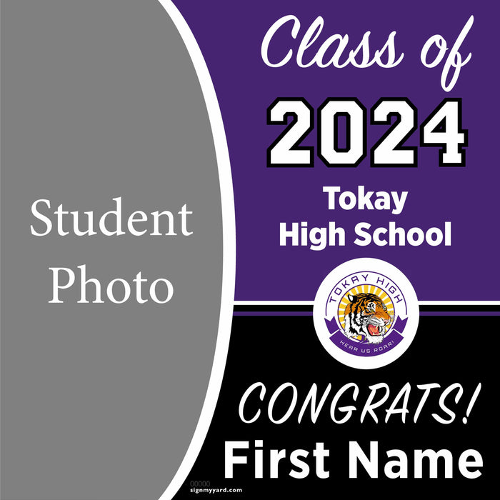 Tokay High School 24x24 Class of 2024 Yard Sign with Photo(Option C)