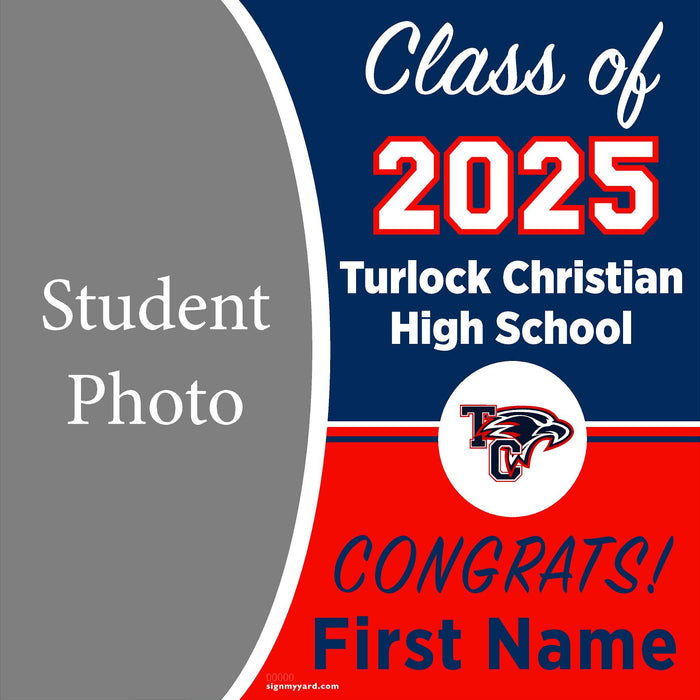 Turlock Christian High School 24x24 Class of 2025 Yard Sign (Option C)