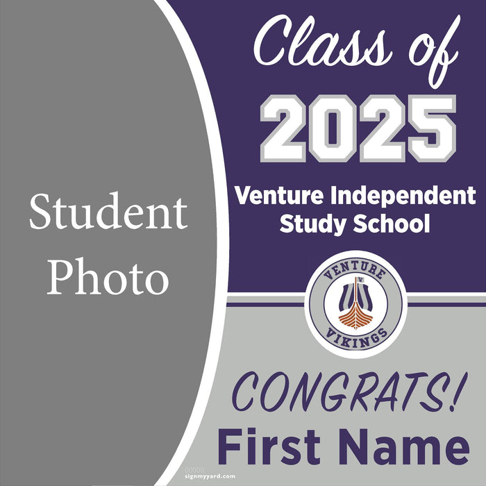 Venture Independent Study School 24x24 Class of 2025 Yard Sign (Option C)