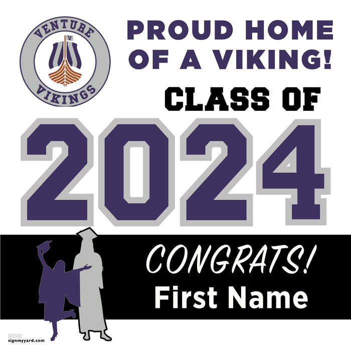 Venture Independent Study School 24x24 Class of 2024 Yard Sign (Option A)