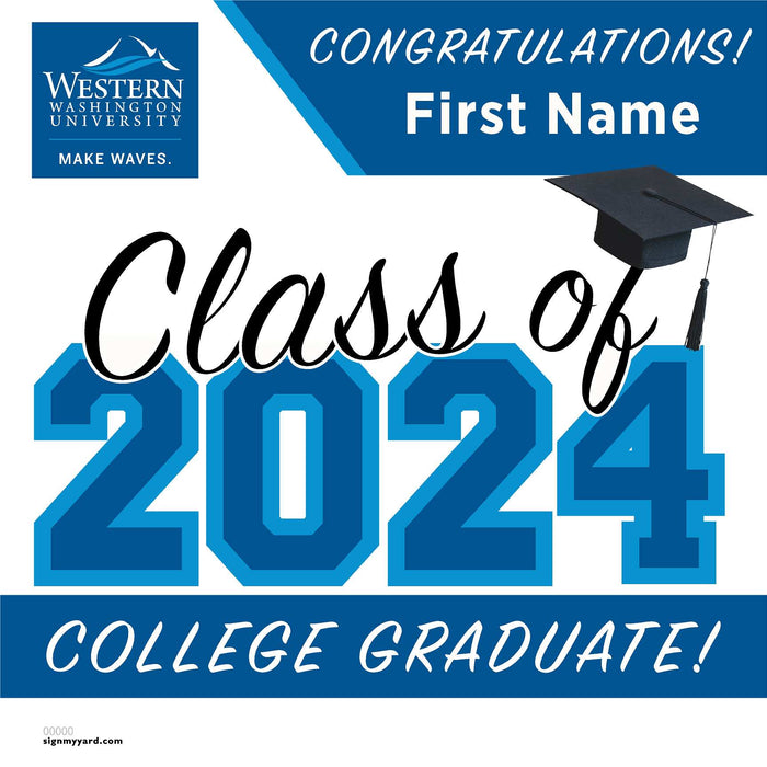 Western Washington University 24x24 Class of 2024 Yard Sign (Option A) (Copy)