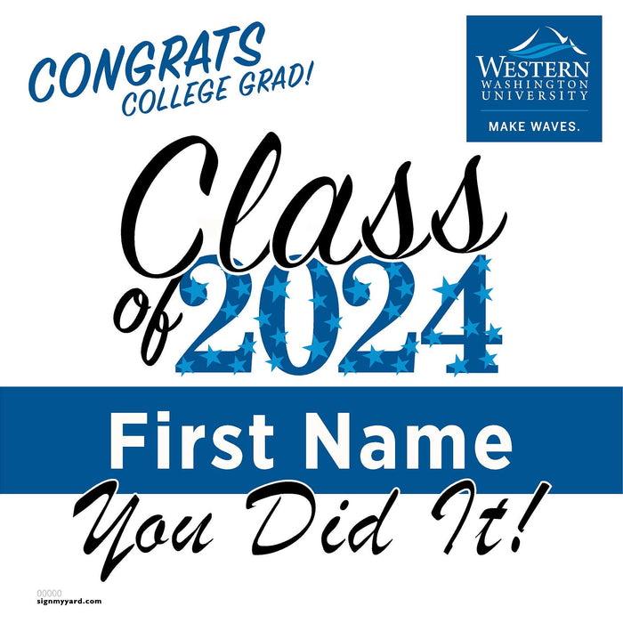 Western Washington University 24x24 Class of 2024 Yard Sign (Option B) (Copy)