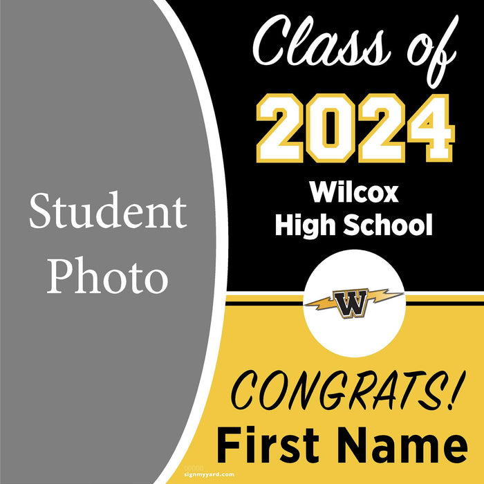 Wilcox High School 24x24 Class of 2024 Yard Sign with Photo(Option C)