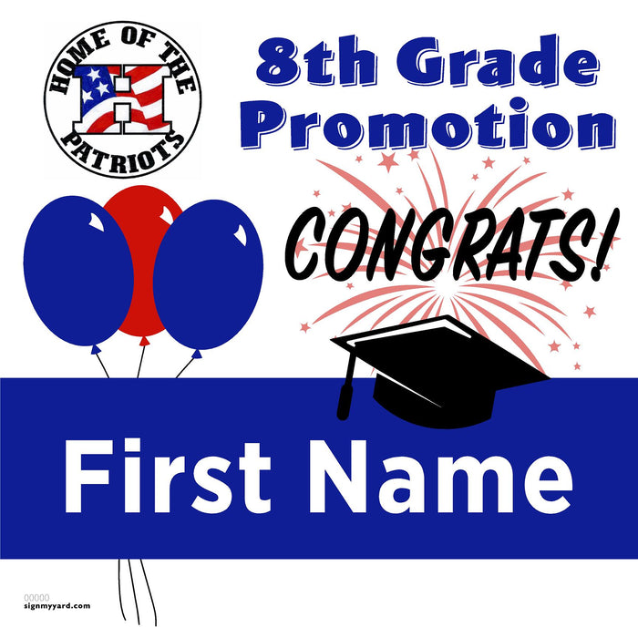 Leonard Herman Intermediate School 8th Grade Promotion 24x24 Yard Sign (Option A)